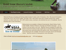 Tablet Screenshot of holdyourhorsesstable.com